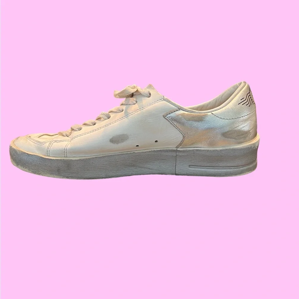 Golden Goose Stardan with silver metallic leather star and heel tab size 40 - Picture 8 of 12
